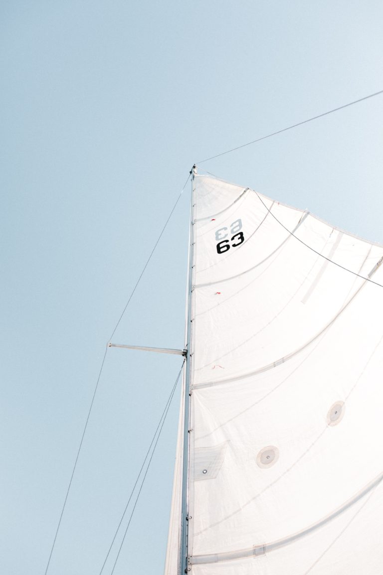 Hoisted Main Sail